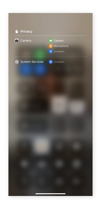 L’écran de confidentialité de l’iPhone vous indique quelles applications utilisent actuellement ou ont récemment utilisé les services d’appareil photo, de microphone ou de localisation.