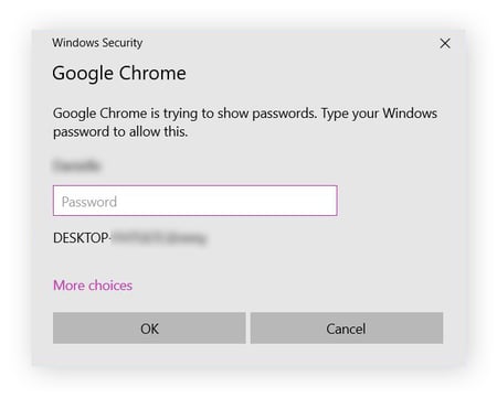 Enter your system password to proceed, then click OK